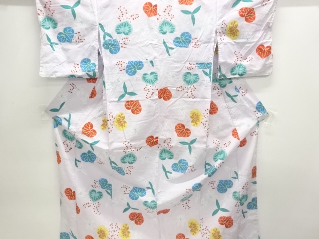 JAPANESE KIMONO / YUKATA / COTTON / HOLLYHOCK